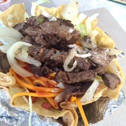 Yummy Taco - The Steak Tostada Salad, filling yet light..