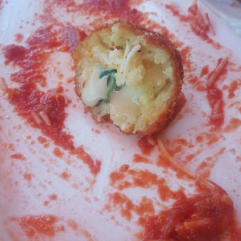 Firehall Pizza - Inside of the risotto ball appetizer - VERY TASTY! - Pizza Near Me - Blue Mountains, Ontario