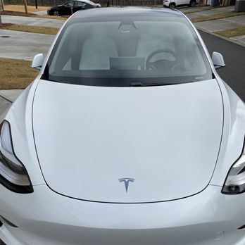 Aim High Detailing - 2020 Tesla Model 3. White exterior White Interior. - Auto Detailing Near Me - Buford, Georgia Aim High Detailing - 2020 Tesla Model 3. White exterior White Interior. - Auto Detailing Near Me - Buford, Georgia