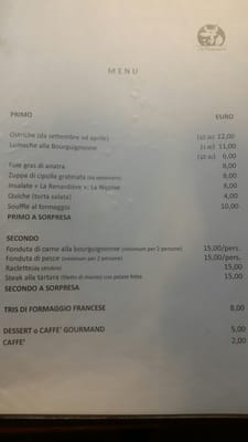 Menu photo 5 La Renardiere Rome, RM