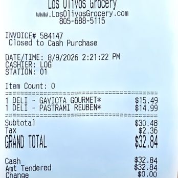Los Olivos Grocery - As of 8/9/26 - Grocery Near Me - Los Olivos, California