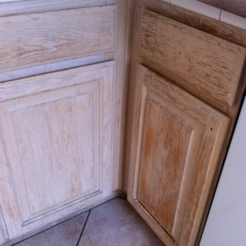 Cabinet Touch-Up - Before - Refinishing Services Near Me