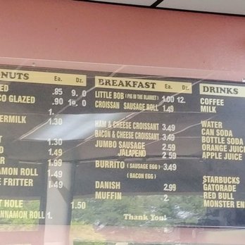 Dale's Donuts No 10 - menu and prices - Donuts Near Me - Fort Worth, Texas