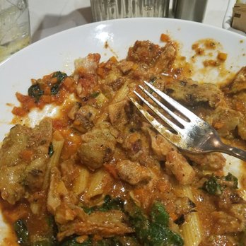 Cat Cora's Kitchen - Penne Pasta with unidentified meat, supposed to be chicken...parts were green. - New American Near Me - Atlanta, Georgia Cat Cora's Kitchen - Penne Pasta with unidentified meat, supposed to be chicken...parts were green. - New American Near Me - Atlanta, Georgia