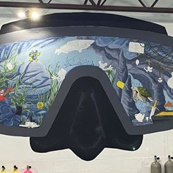 Adventure Sports - Picture of mural inside the training pool building. 10/09/2021.