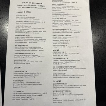 TEN 3 - April 2026 menu - New American Near Me - Albuquerque, New Mexico