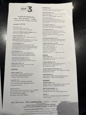 Menu photo 2 TEN 3 Albuquerque, NM