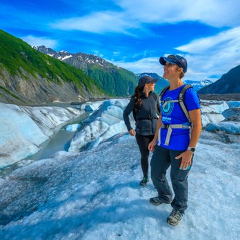 Alaska Guide - Taking in the views hiking on Valdez Glacier. - Climbing Near Me Alaska Guide - Taking in the views hiking on Valdez Glacier. - Climbing Near Me