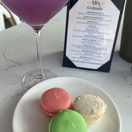 Lavender Haze from Mix, the Macaroons from their bakery "Sift" downstairs Lavender Haze from Mix, the Macaroons from their bakery "Sift" downstairs