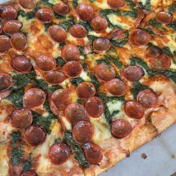 Crush Pizza - Pesto, Roni & Vodka Sauce Sicilian' - Pizza Near Me - Boston, Massachusetts