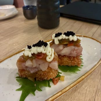 Silver Sea Sushi - Crispy rice hamachi - Sushi Bars Near Me - Flower Mound, Texas Silver Sea Sushi - Crispy rice hamachi - Sushi Bars Near Me - Flower Mound, Texas