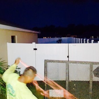 Osofla Fencing and Landscaping - Vinyl fence the right side with double gate - Tree Services Near Me Osofla Fencing and Landscaping - Vinyl fence the right side with double gate - Tree Services Near Me