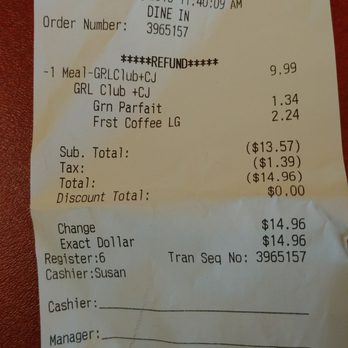Chick-fil-A - Refund I received from the miscommunication between the cashier and myself. - Fast Food Near Me - Long Beach, California