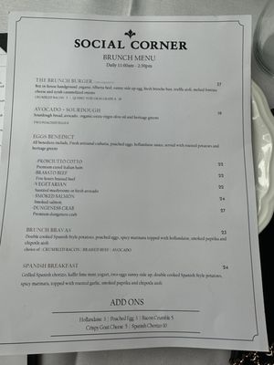 Menu photo 5 Social Corner- Coal Harbour Vancouver, BC