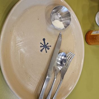 Snooze, an A.M. Eatery - Plate once held a big batch of hash and sunny side up eggs!  Delicious - Breakfast & Brunch Near Me - Kyle, Texas