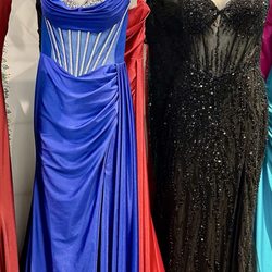 2 The 9S - Black and blue dresses.