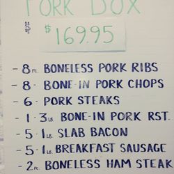 Meads Longwood Meat Market - ALL PORK Meat box option (cut fresh to order)