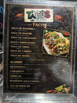 Menu photo 1 Tacos Tacos Los Chilangos Tucson, AZ Menu photo 1 Tacos Tacos Los Chilangos Tucson, AZ