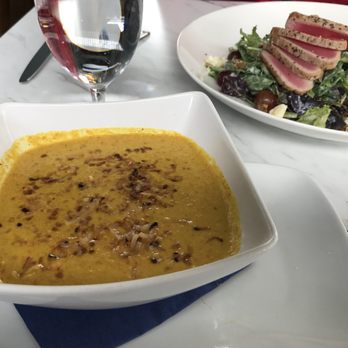 Carruthers - Curry Carrot Ginger with Lime Greek Yogurt soup - New American Near Me - Astoria, Oregon Carruthers - Curry Carrot Ginger with Lime Greek Yogurt soup - New American Near Me - Astoria, Oregon