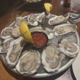 Oysters on the half shell Oysters on the half shell