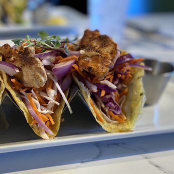 bellagreen - Paleo Salmon Tacos (GF) (DF) - Salad Near Me - Plano, Texas bellagreen - Paleo Salmon Tacos (GF) (DF) - Salad Near Me - Plano, Texas