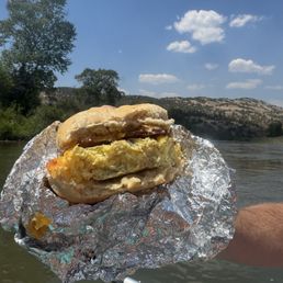 Hand Rolled Bagel with eggs Hand Rolled Bagel with eggs