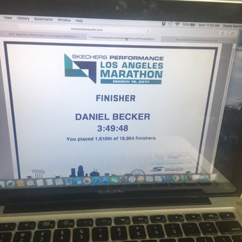 Los Angeles Marathon - My finishing stats - Races & Competitions Near Me - Los Angeles, California
