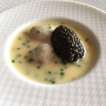 Per Se - Oyster and Pearls: "Sabayon" of Pearl Tapioca with Island Creek oysters and Sterling White Sturgeon Caviar. - French Near Me - New York, New York Per Se - Oyster and Pearls: "Sabayon" of Pearl Tapioca with Island Creek oysters and Sterling White Sturgeon Caviar. - French Near Me - New York, New York