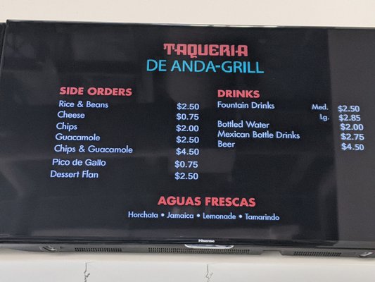 Menu photo 4 Taqueria De Anda-Grill Lake Forest, CA