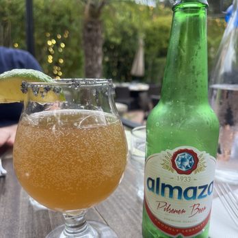 Zaytoon - Lebanese beer Michelada style with Lemon juice & Salt rim - Lebanese Near Me - Santa Barbara, California Zaytoon - Lebanese beer Michelada style with Lemon juice & Salt rim - Lebanese Near Me - Santa Barbara, California