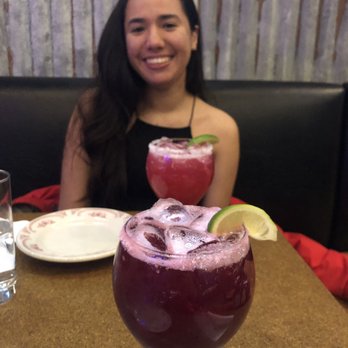 Xaco Taco - Pomegranate margarita (front), Prickly pear margarita - Mexican Near Me - Providence, Rhode Island