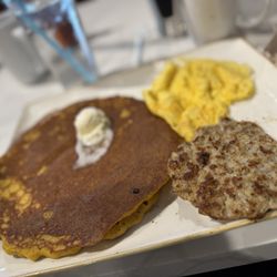First Watch - Pumpkin pancakes and chicken sausage 10/10z