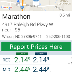 Marathon Gas Station - Today's prices