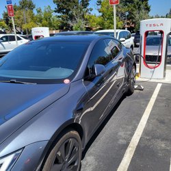 Tesla Supercharger - Yorba Linda - 2021 Model S Plaid loaner. Complimentary charging.