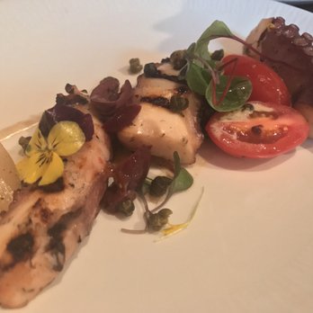 Tiffins Restaurant - Marinated Grilled Octopus - Salsify, Saffron Aïoli, Lemon-Caper Olive Oil - New American Near Me - Lake Buena Vista, Florida Tiffins Restaurant - Marinated Grilled Octopus - Salsify, Saffron Aïoli, Lemon-Caper Olive Oil - New American Near Me - Lake Buena Vista, Florida