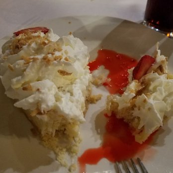 Valentino's Eatery - Coconut cream pie and sampling their rum cake special. Delicious - Italian Near Me - Florence, Arizona