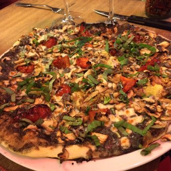 Pizzeria Babalou - A pizza using black truffle as the base! - Italian Near Me - Paris, 75