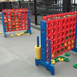 Albany Street Plaza's giant Connect Four sets
