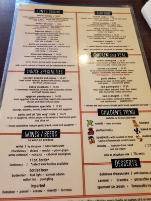 Menu photo 3 Tony's Italian Kitchen Englewood, OH Menu photo 3 Tony's Italian Kitchen Englewood, OH