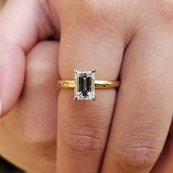 1.40 ct emerald cut ring
