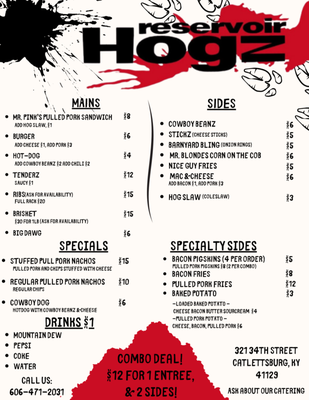 Menu photo 2 Reservoir Hogz BBQ Catlettsburg, KY