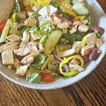 Salty Cow - Mediterranean salad with chicken! - Ice Cream & Frozen Yogurt Near Me - West Chester, Pennsylvania Salty Cow - Mediterranean salad with chicken! - Ice Cream & Frozen Yogurt Near Me - West Chester, Pennsylvania