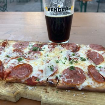 Hangar 24 Craft Brewing - Loaded pepperoni flatbread - Breweries Near Me - Riverside, California