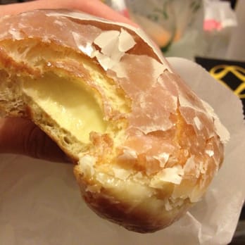 Mag's Donuts & Bakery - One of their best-sellers, glazed custard-filled (: - Donuts Near Me - Irvine, California Mag's Donuts & Bakery - One of their best-sellers, glazed custard-filled (: - Donuts Near Me - Irvine, California