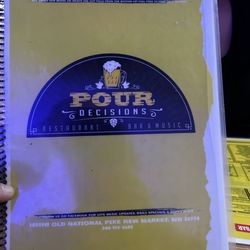 Pour Decisions - Menu