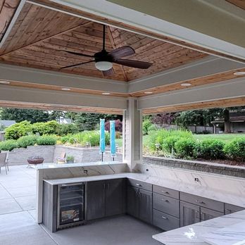 MN Stoneworks - Dekton trance outdoor kitchen - Fireplace Services Near Me - Auburn, Washington