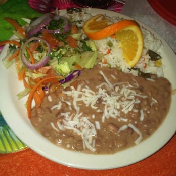 Mariscos Playa Hermosa - the beans, rice, and salad plate - Mexican Near Me - Phoenix, Arizona