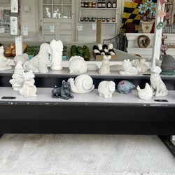 Concrete animals, garden decor