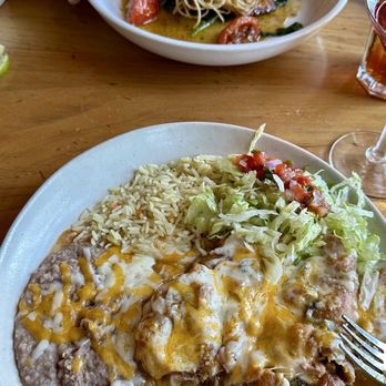 Castle Cafe - Chilis rellenos plate, trout plate - Bars Near Me - Castle Rock, Colorado