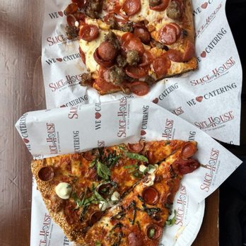 Slice House by Tony Gemignani - Traditional (top) and America's Finest Slice (bottom) - Pizza Near Me - San Diego, California Slice House by Tony Gemignani - Traditional (top) and America's Finest Slice (bottom) - Pizza Near Me - San Diego, California